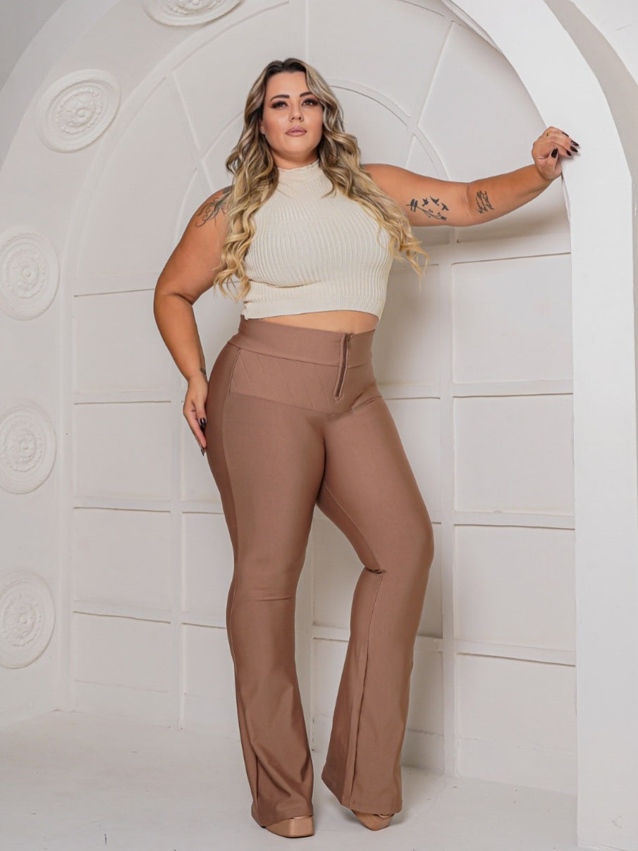 Calça Lipo Flare PLUS SIZE (48 a 54) - Modeladora Power Original - LEIA A DESCRIÇÃO!